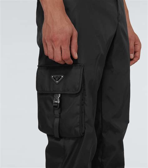 pantalone cargo nylon nero prada 2019|Nylon cargo pants in black .